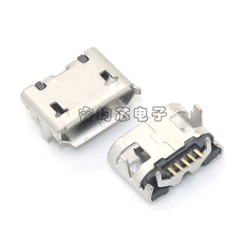 100TK/Palju Micro USB Female Pistik/Pesa Pesa sarv Korter-suu SMT 5PIN 5P