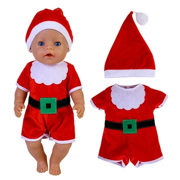 18 Tolline Nukk Jõuluvana Kostüüm Käsitöö Kleit Ameerika Tüdruk Nukk On 43 Cm Baby Born Nuku Riideid Lastele Mänguasjad, Jõulud Kingitus