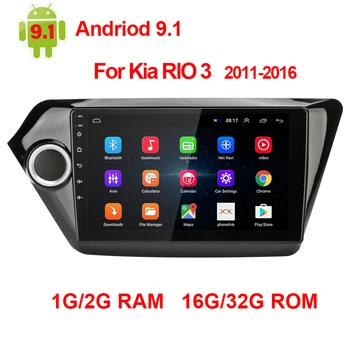 2 din Android 9.1 Auto Raadio-Multimeedia-Video-Player KIA RIO 3 4 2011 2012 2013 2014 2015 2016 Autoradio Navigatsiooni GPS, WIFI,