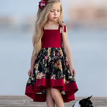 2021 Suvel Tüdrukud Peokleidid Lapsed Flower Kid Kleidid Tüdrukute Kostüüm Tüdrukute Riided Printsess Mudilane Kleit