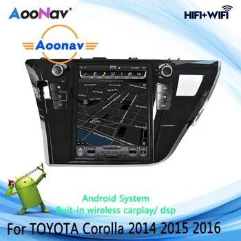 Auto Multimeedia DVD Mängija, Stereo HD Vertikaalne Ekraani autoraadio TOYOTA Corolla 2014 2015 2016 GPS Navigation DSP juhtseade