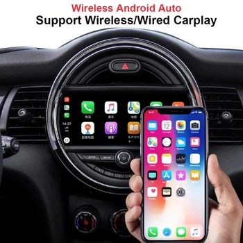 Juhtmeta Apple CarPlay Android Auto Dekooder BMW Mini Cooper F54 F55 F56 F60 2014-2018 NBT Süsteemi Ekraani Toetus Tagasi Kaamera