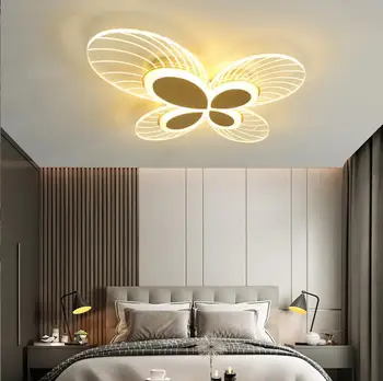 Kaasaegne lihtne LED lakke lamp magamistuba, elutuba laste tuba liblikas disain loominguline valgustus