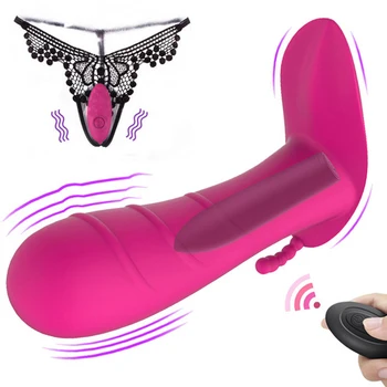 Kantavad Vibraator Dildo Aluspüksid Naistele puldiga G-Spot Stimulatsiooni Kliitori ja Tupe Anal Massaaž Sugu Mänguasjad 10 Kiirused