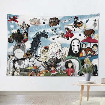 Klassikaline Multikas Anime Filmi Plakatid Magamistuba, Elutuba Home Decor Seina Art Rippus Maal Flag Banner Vaip, Riide Trükkimine
