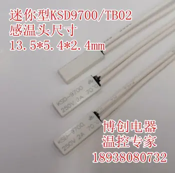 KSD9700 / TB02 väike mini aku kaitse thermal protector 70 kraadi / 75 NC