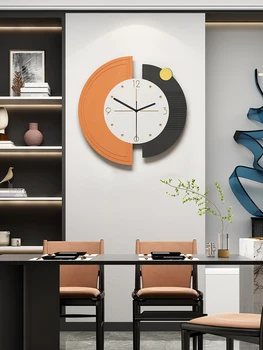 Luksus Kella elutoas Suur Loovus Vaikne Kella Kaasaegne Disain Reloj De Viilutatud Home Decor LL50WC