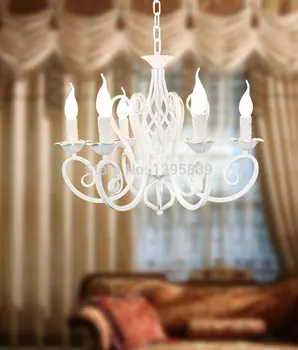 Mitu Lühter Ripats lamp valge küünal loominguline pastoraalne lihtsus magamistuba ruumi valgustus valge lambid Ripats ZX86