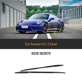 Mõeldud Porsche 911 2019 2020 Süsinikkiust Pool Ust Kaitseraua Seelikud Põll Keha Komplektid Auto Pool Seelikud Body Kit