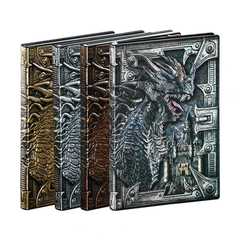 Retro Reljeef Dragon A5 Märkmik Konto Raamat Euroopa Stiilis Notepad Metallist kolmemõõtmeline Notepad Hulgimüük