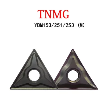 TNMG Originaal Labad CNC Treipingi lõikeriistaks TNMG16 TNMG160404 TNMG160408 TNMG160412 YBM251 Karbiid Lisab Roostevabast Terasest