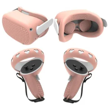 Uus VR Klaas Pea Kandma Silikoon Kate Näo Mask Näo Pad VR Käepide Kate OCULUS QUEST 2 VR Accessory Set