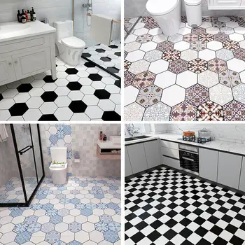 Vannituba köök, wc põranda kleebised veekindel isekleepuvad tapeet maa non-slip rõdu plaadid, paks ja kulumiskindel
