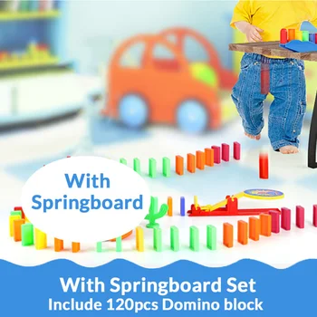 Värvikas Domino komplekt Springboard 120pcs doomino klotsid komplekt luure Haridus kujutlusvõimet Mänguasjad Kingitus Lastele poisid