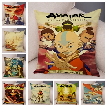 Võitlus Anime Multikas padjapüür Diivan Home Decor Avatar Viimati Airbender Aang Padjapüür Pehme Palus Padi 45x45cm